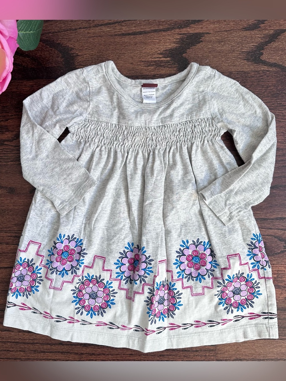 Tea Collection floral medallion dress, size 12-18Mo